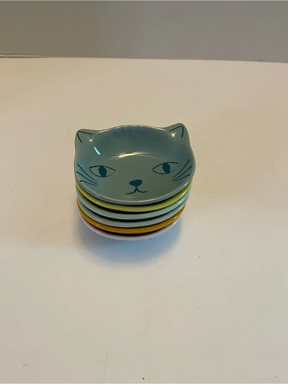 Danica Jubilee Purrfect Cat Face Pinch Bowl Set Of 6 Dishes All Different